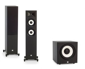 JBL stereo 2.1 "Stage A180" garsiakalbių pora "Stage A100P" žemų dažnių garsiakalbis kaina ir informacija | Garso kolonėlės | pigu.lt