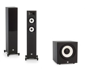 JBL stereo 2.1 pora "Stage A170" garsiakalbių "Stage A100P" žemų dažnių garsiakalbis kaina ir informacija | Garso kolonėlės | pigu.lt