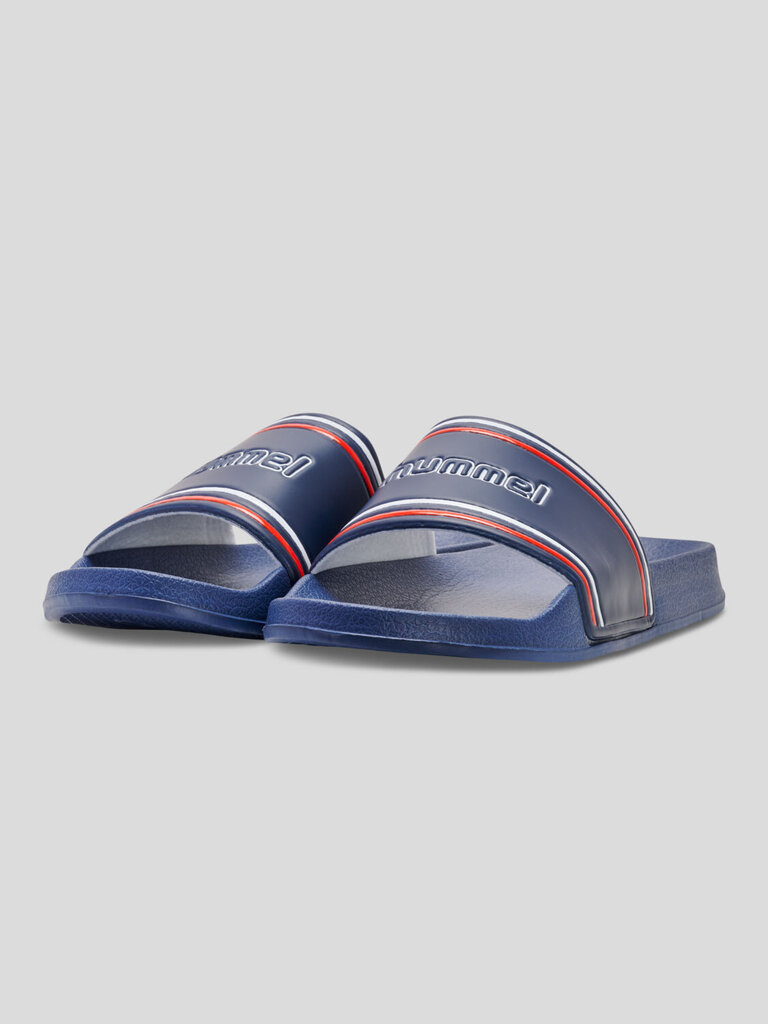 Šlepetės unisex Hummel Pool Slide Retro, mėlynos kaina ir informacija | Vyriškos šlepetės, basutės | pigu.lt