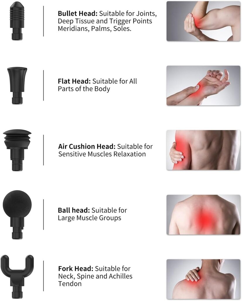 Masažo pistoletas kaina ir informacija | Masažuokliai | pigu.lt