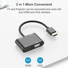 Riff HDMI/VGA/3,5 mm/mikro USB, 0.25 m kaina ir informacija | Kabeliai ir laidai | pigu.lt