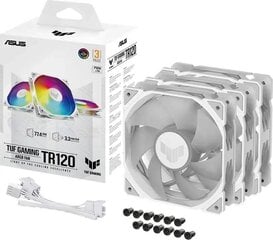 Asus TUF Gaming TR120 ARGB White 3IN1 (90DA0093-B09020) kaina ir informacija | Kompiuterių ventiliatoriai | pigu.lt