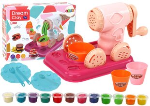 Plastilino mašinėlė su priedais Dream clay Lean Toys, rožinė, 36 d kaina ir informacija | Lavinamieji žaislai | pigu.lt