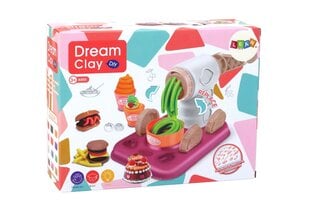 Plastilino mašinėlė su priedais Dream clay Lean Toys, rožinė, 36 d kaina ir informacija | Lavinamieji žaislai | pigu.lt