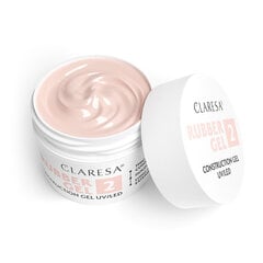 Nagų priauginimo gelis Claresa Rubber Gel 02 warm light pink, 45 g kaina ir informacija | Nagų lakai, stiprintojai | pigu.lt