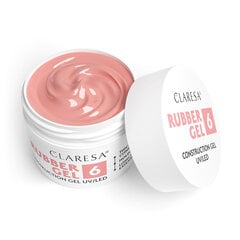 Nagų priauginimo gelis Claresa Rubber Gel 06 beige pink, 45 g kaina ir informacija | Nagų lakai, stiprintojai | pigu.lt