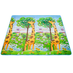 Dvipusis lavinamasi kilimėlis vaikams Ikonk Zoo 200x180x0.5cm kaina ir informacija | Lavinimo kilimėliai | pigu.lt