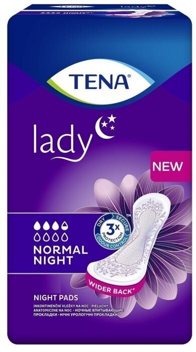 Higieniniai įklotai Tena Lady Normal Night, 10 vnt. цена и информация | Tamponai, higieniniai paketai, įklotai | pigu.lt