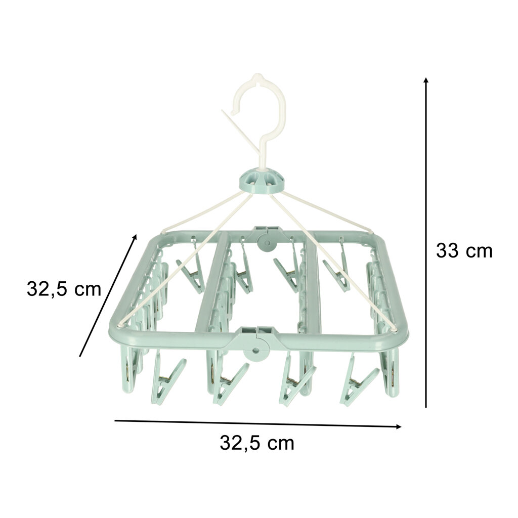 Pakabinami skalbiniu segtukai, 32,5x32,5x33 cm kaina ir informacija | Skalbinių džiovyklos ir aksesuarai | pigu.lt