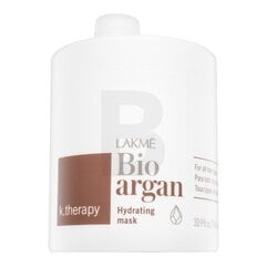 Maitinamoji plaukų kaukė Lakme K. Therapy Bio Argan Hydrating Mask, 1000 ml цена и информация | Средства для укрепления волос | pigu.lt