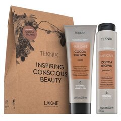 Kosmetikos rinkinys Lakme Teknia Color Refresh Cocoa Brown Pack: šampūnas, 300 ml + kaukė, 250 ml kaina ir informacija | Priemonės plaukų stiprinimui | pigu.lt