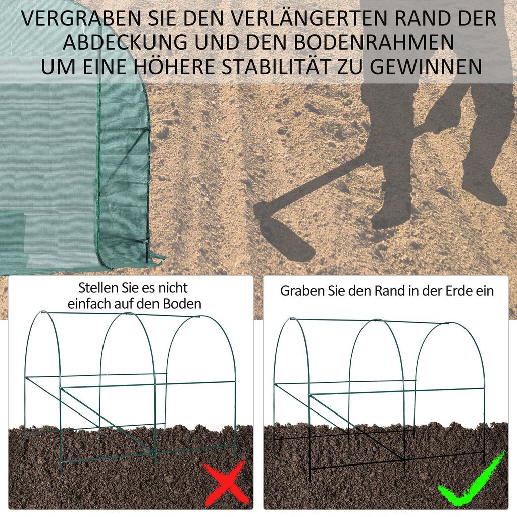 Šiltnamis Outsunny 2.45x2x1.98 m kaina ir informacija | Šiltnamiai | pigu.lt