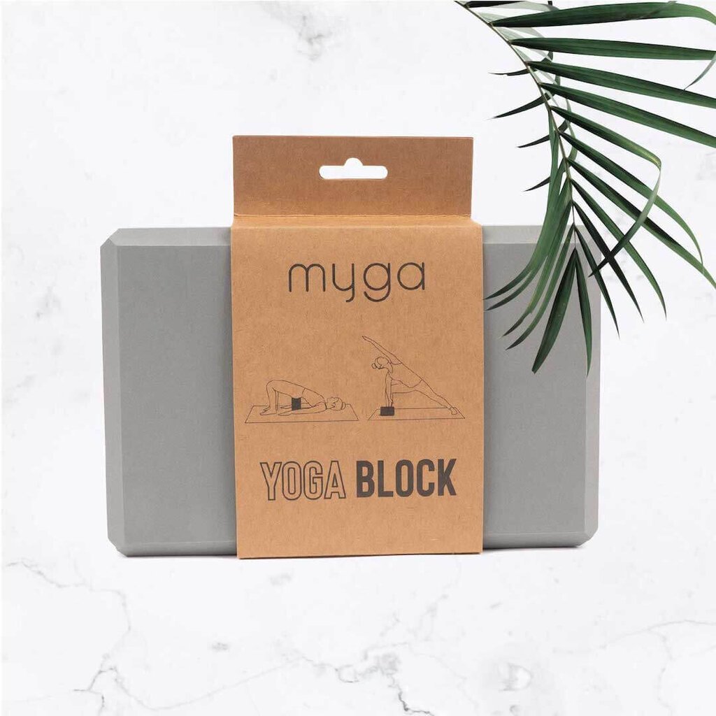 Jogos blokas Myga Yoga Foam Block, pilka цена и информация | Jogos prekės | pigu.lt