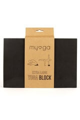 Jogos blokas Myga yoga flat block, juodas kaina ir informacija | Jogos prekės | pigu.lt