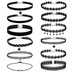 Татуировка CHOKER CLASSIC PADJACKS Набор из 12 штук MISCELLANEOUS DESIGNS JU09 цена и информация | Украшения на шею | pigu.lt