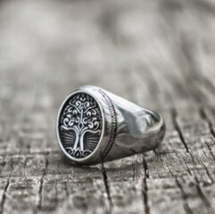 VIKING RING TREE OF LIFE Yggdrasil Odin 401 401 цена и информация | Мужские украшения | pigu.lt