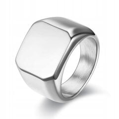 UNISEX печатка кольцо SILVER STEEL 316L EU22 US10 O43-316-SILVER-22-10-03 цена и информация | Мужские украшения | pigu.lt