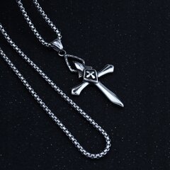 NANDLING Silver Steel CROSS PRAYER 368 368 цена и информация | Мужские украшения | pigu.lt