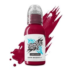 Краска для тату World Famous Dark Magenta № 1, 30 мл цена и информация | Карандаши, краска для бровей | pigu.lt