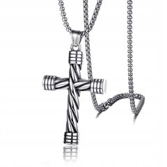 Цепь SUSPENSION Silver Steel CROSS 308 308 цена и информация | Мужские украшения | pigu.lt