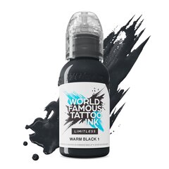 Tatuiruočių tušas World Famous Warm Black No. 1, 30 ml kaina ir informacija | Antakių dažai, pieštukai | pigu.lt