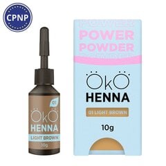 Хна для бровей ОКО Power Powder No. 01 10 г, светло-коричневая цена и информация | Карандаши, краска для бровей | pigu.lt