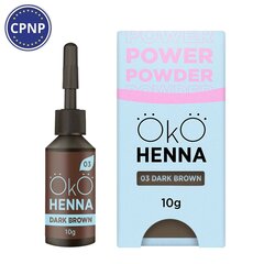 Хна для бровей ОКО Power Powder № 03 10 г, темно-коричневая цена и информация | Карандаши, краска для бровей | pigu.lt