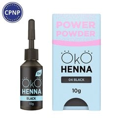 Henna antakiams ОКО Power Powder Nr. 04 10 g, juodos spalvos kaina ir informacija | Antakių dažai, pieštukai | pigu.lt