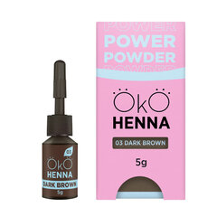 Хна для бровей ОКО Power Powder №03 5 г, dark brown цена и информация | Карандаши, краска для бровей | pigu.lt