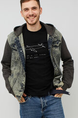 MEMO marškinėliai vyriški juodos spalvos "Up in the clouds on my way" MM10028_S kaina ir informacija | Vyriški marškinėliai | pigu.lt