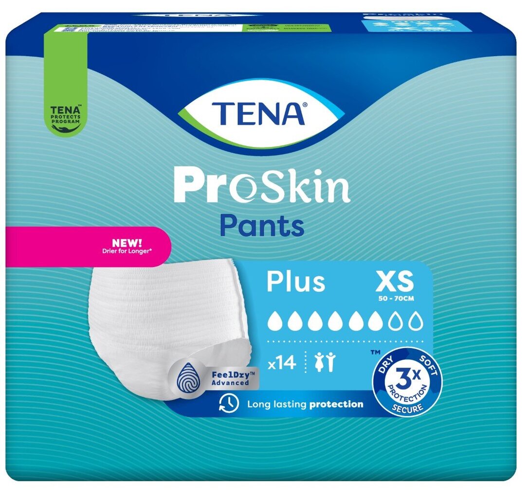 Sauskelnės Tena Pants Plus XS, 14 vnt. kaina ir informacija | Sauskelnės, įklotai, paklotai suaugusiems | pigu.lt