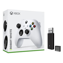 Xbox Wireless Controller + PC Adapter White kaina ir informacija | Žaidimų kompiuterių priedai | pigu.lt