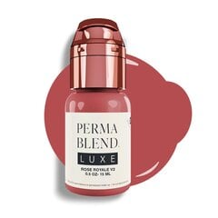 "Perma Blend Luxe Rose Royale v2" pigmentas permanentiniam lūpų makiažui, 15 ml kaina ir informacija | Antakių dažai, pieštukai | pigu.lt