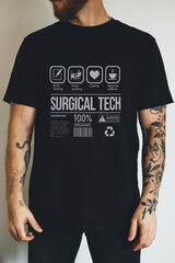 Футболка черная мужская Ctrl+ "Surgical tech" CNTRLB10095_S цена и информация | Мужские футболки | pigu.lt