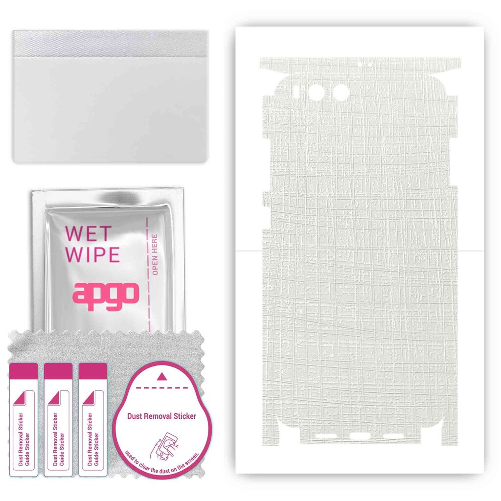 Apgo White Fabric Wrap цена и информация | Apsauginės plėvelės telefonams | pigu.lt