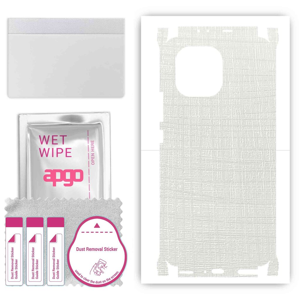 Apgo White Fabric Wrap kaina ir informacija | Apsauginės plėvelės telefonams | pigu.lt