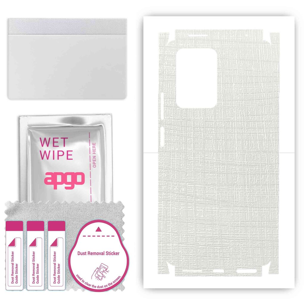 Apgo White Fabric Wrap kaina ir informacija | Apsauginės plėvelės telefonams | pigu.lt