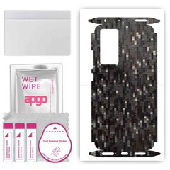 Apgo Carbon Black Pixel Wrap kaina ir informacija | Apsauginės plėvelės telefonams | pigu.lt