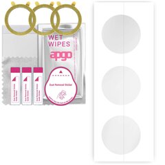 3x apgo Hydrogel Screen Protector skirta with a diameter of Ø 20, hidrogelinė plėvelė, lengvai montuojama, su padėties nustatymo sluoksniu kaina ir informacija | Išmaniųjų laikrodžių ir apyrankių priedai | pigu.lt