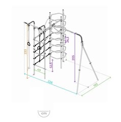 Уличный спортивный комплекс Sanro Space Station-2, серо-желтый цена и информация | Шведские стенки | pigu.lt