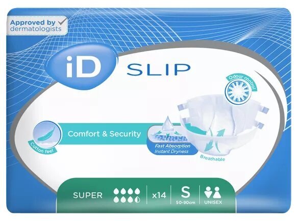 Sauskelnės iD Expert Slip Super S, 14 vnt. цена и информация | Sauskelnės, įklotai, paklotai suaugusiems | pigu.lt