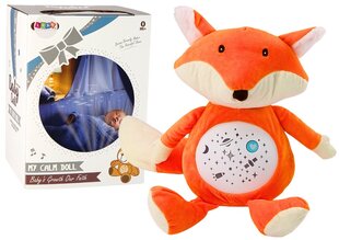 Pliušinis žaislas - projektorius Lapė Lean Toys, oranžinė/balta kaina ir informacija | Žaislai kūdikiams | pigu.lt