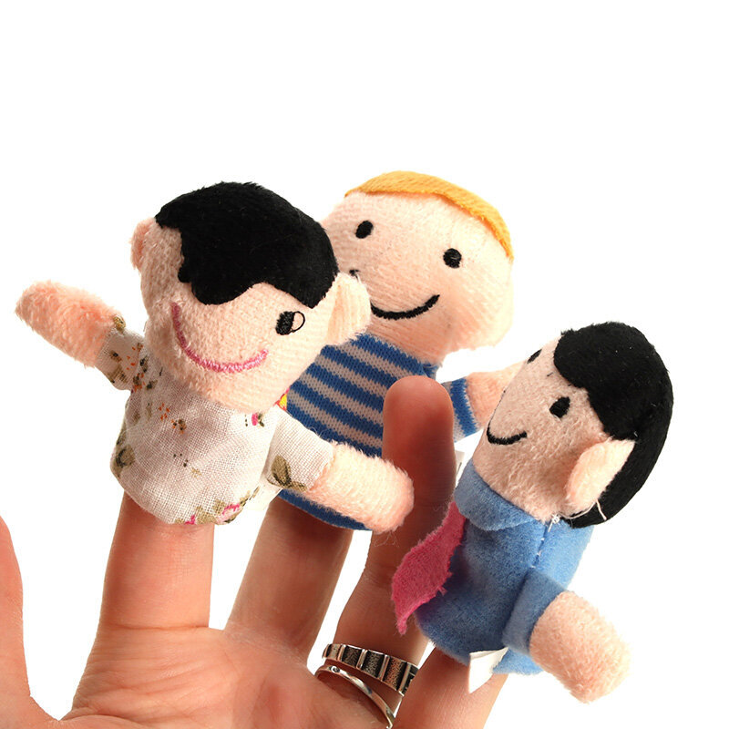 Pliušinės pirštų lėlės Family, 6 d, 7x3 cm цена и информация | Žaislai mergaitėms | pigu.lt