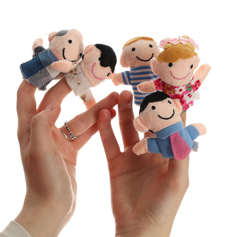 Pliušinės pirštų lėlės Family, 6 d, 7x3 cm цена и информация | Žaislai mergaitėms | pigu.lt