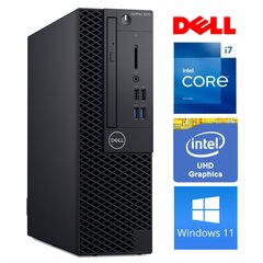 DELL 3070 SFF i7-9700 8GB 256SSD M.2 NVME DVD WIN11Pro [refurbished] цена и информация | Стационарные компьютеры | pigu.lt