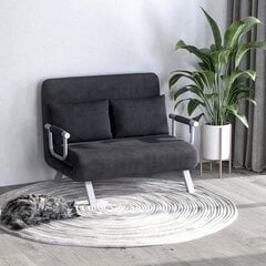 Sofa-lova Homcom, pilka цена и информация | Диваны | pigu.lt