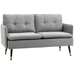 Sofa Homcom, 13x68x76 cm, pilka kaina ir informacija | Sofos | pigu.lt