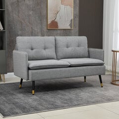 Sofa Homcom, 13x68x76 cm, pilka kaina ir informacija | Sofos | pigu.lt