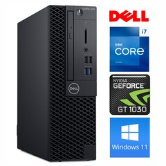 Dell 3070 SFF i7-9700 16GB 256SSD M.2 NVME GT1030 2GB DVD WIN11Pro kaina ir informacija | Stacionarūs kompiuteriai | pigu.lt