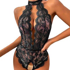 Seksualus BODYSTOCKING BODY HOLE apatinio trikotažo rinkinys Juoda L EL46_BLACK_L kaina ir informacija | Apatiniai marškinėliai moterims | pigu.lt